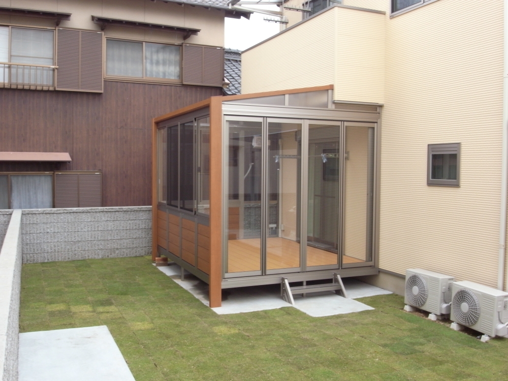 お庭にもう一つのリビング ガーデンルーム 香川県丸亀市のエクステリア 外構 株式会社slbc